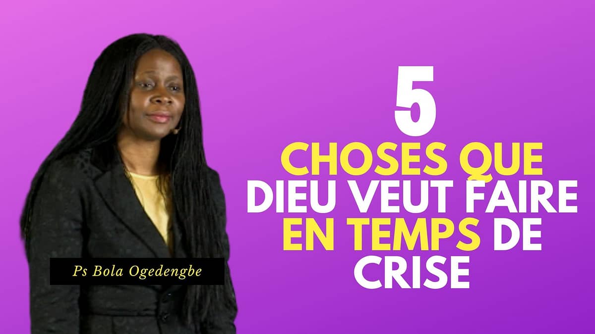 En ce temps de crise du Coronavirus, Dieu veut agir dans nos vies. Il y a 5 choses que Dieu veut faire en temps de crise.